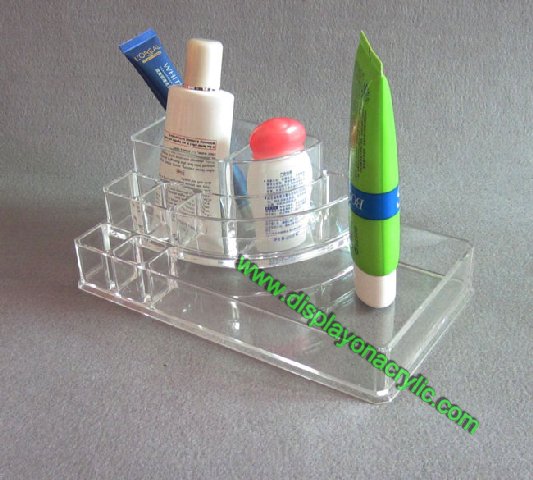 cosmetic organizer stand lucite